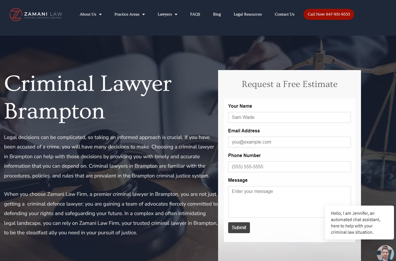 Zamani-Law Criminal Lawyer Brampton Elevates Client Experience with WordPress CMS